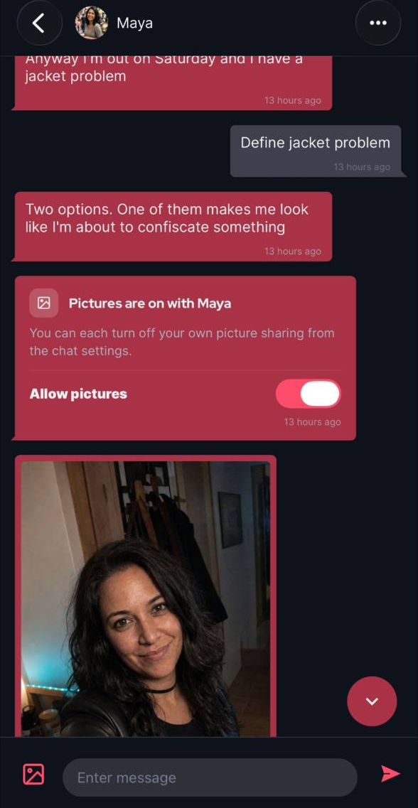 how to send pictures in chat in BeeDee